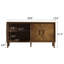 Crédence rustique American Farmhouse, meuble télé avec tablettes réglables, armoire de rangement (miroir non inclus, armoire de salon)