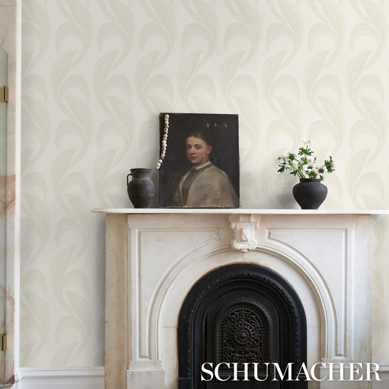 Schumacher x Neisha Crosland Banana Leaf Wallpaper, Ivory