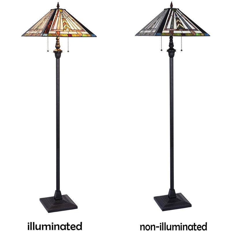 Lampe sur pied traditionnelle 65 po Tiffany