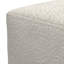 Pouf carré en polyester avec boucle ivoire Chantal