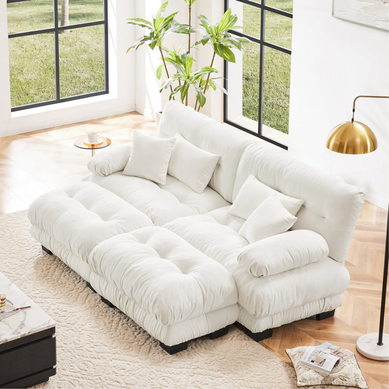 Canapé-lit Boneless Cloud Couch For Living, Blanc