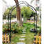 Treillis de jardin en métal - surface lisse, 0,63 po Diamètre du tuyau, arche noire, diverses plantes de soutien, profondeur de l'emballage de 30,7 po, couleur