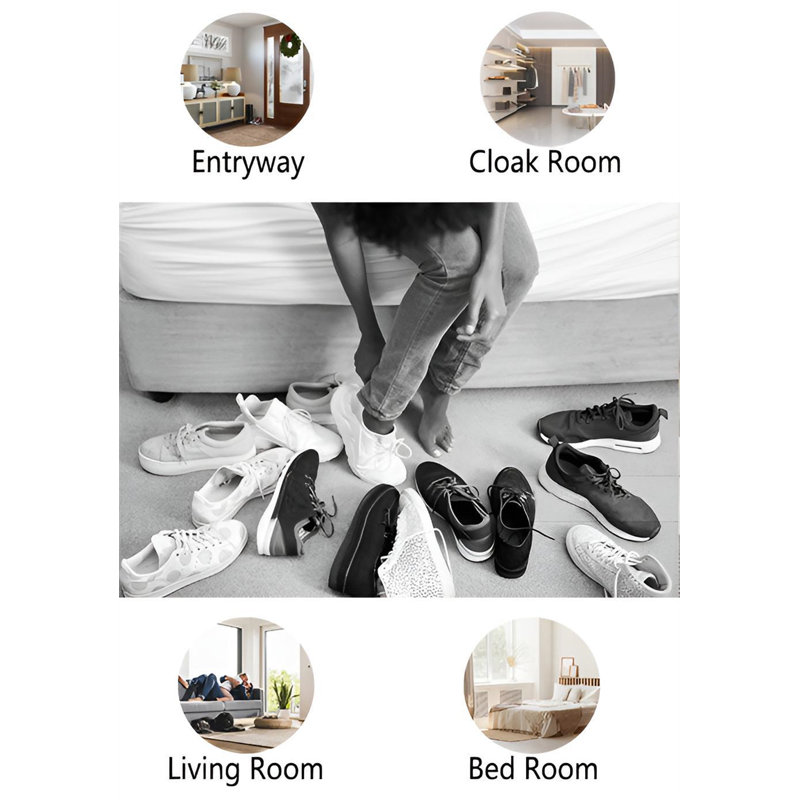 Shoe Rack, A Double-Layer Bamboo Stackable Shelf Storage Organizer For Entrances, Corridors, And Wardrobes, Natural