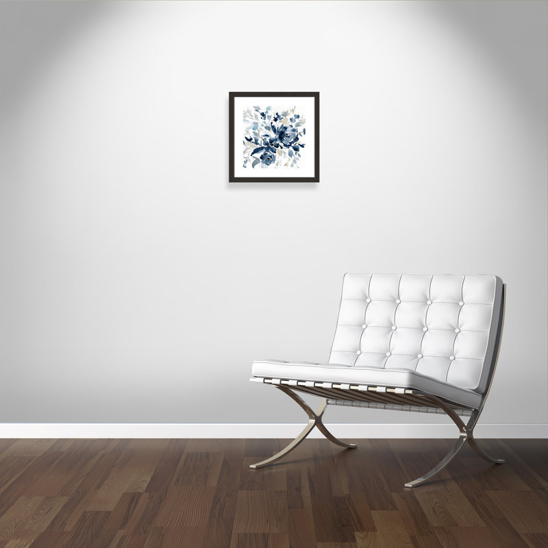 Indigo Garden I - peinture encadrée, Papier encadré espresso foncé, H 17,5 po x l 17,5 po x P 2 po