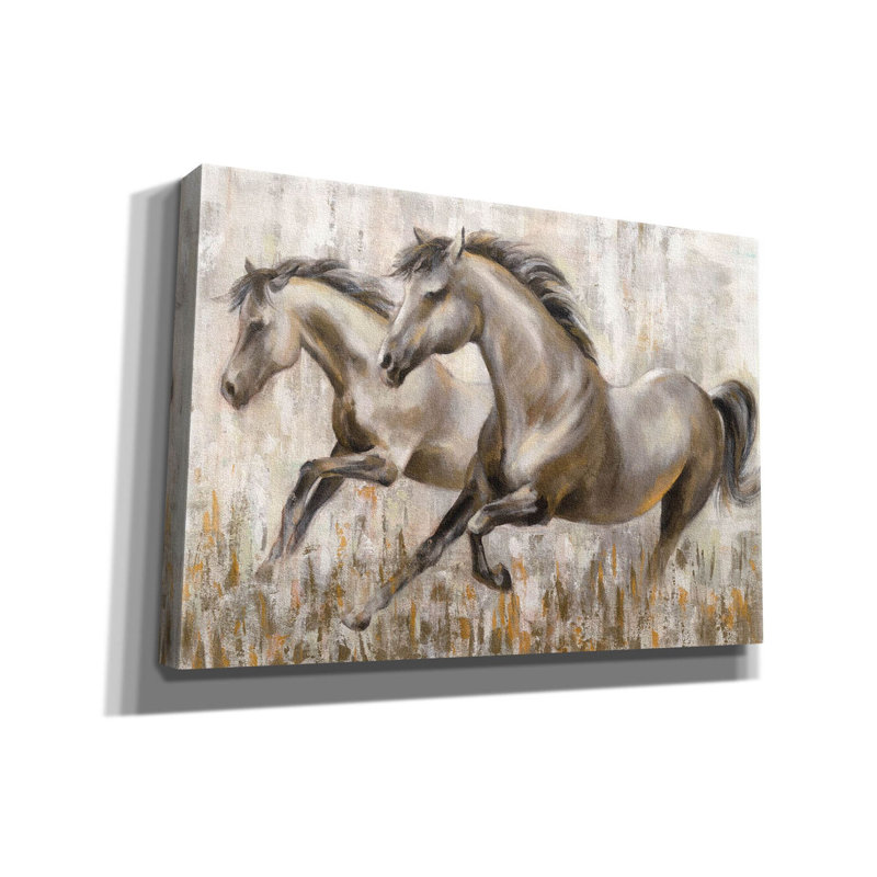 «Epic Graffiti» «Horses» par Silvia Vassileva, art mural sur toile, 26 po x 18 po, H 18 po x l 26 po