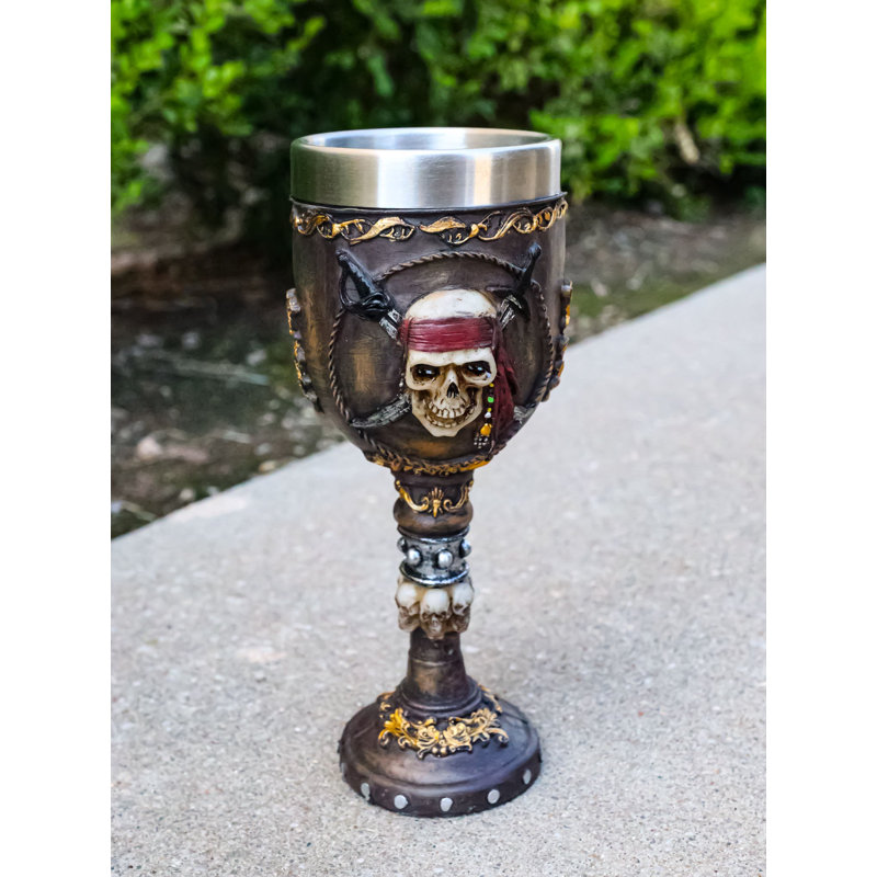 Verre à vin Nautical Skull