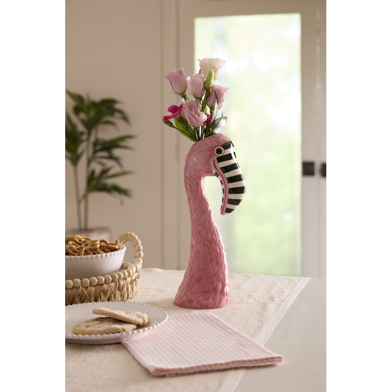 Patience Brewster Flamingo Ceramic Vase