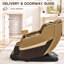 Fauteuil de massage 3D pour tout le corps avec rail SL de 140 cm, position zéro gravité et fonction chauffante, couleur camel marron-979357570-979357575