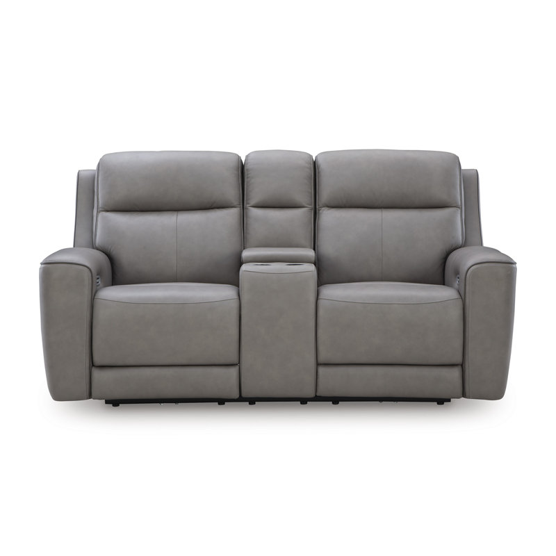 Causeuse inclinable électrique avec console Val divia, Gris