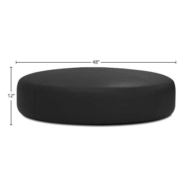 Disc 48" Round Leatherette Ottoman