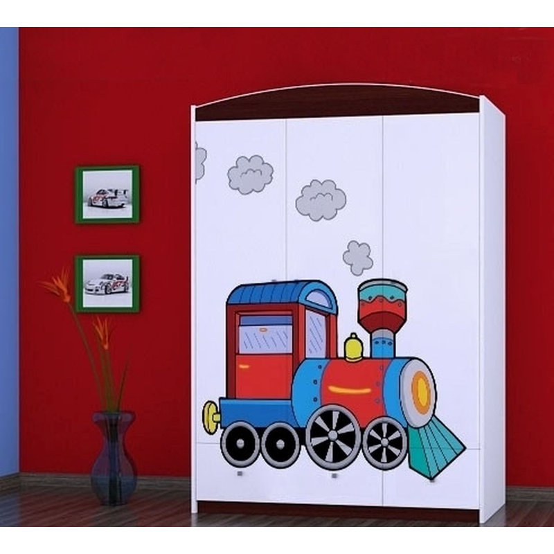 Steen 3 Door Wardrobe, Black