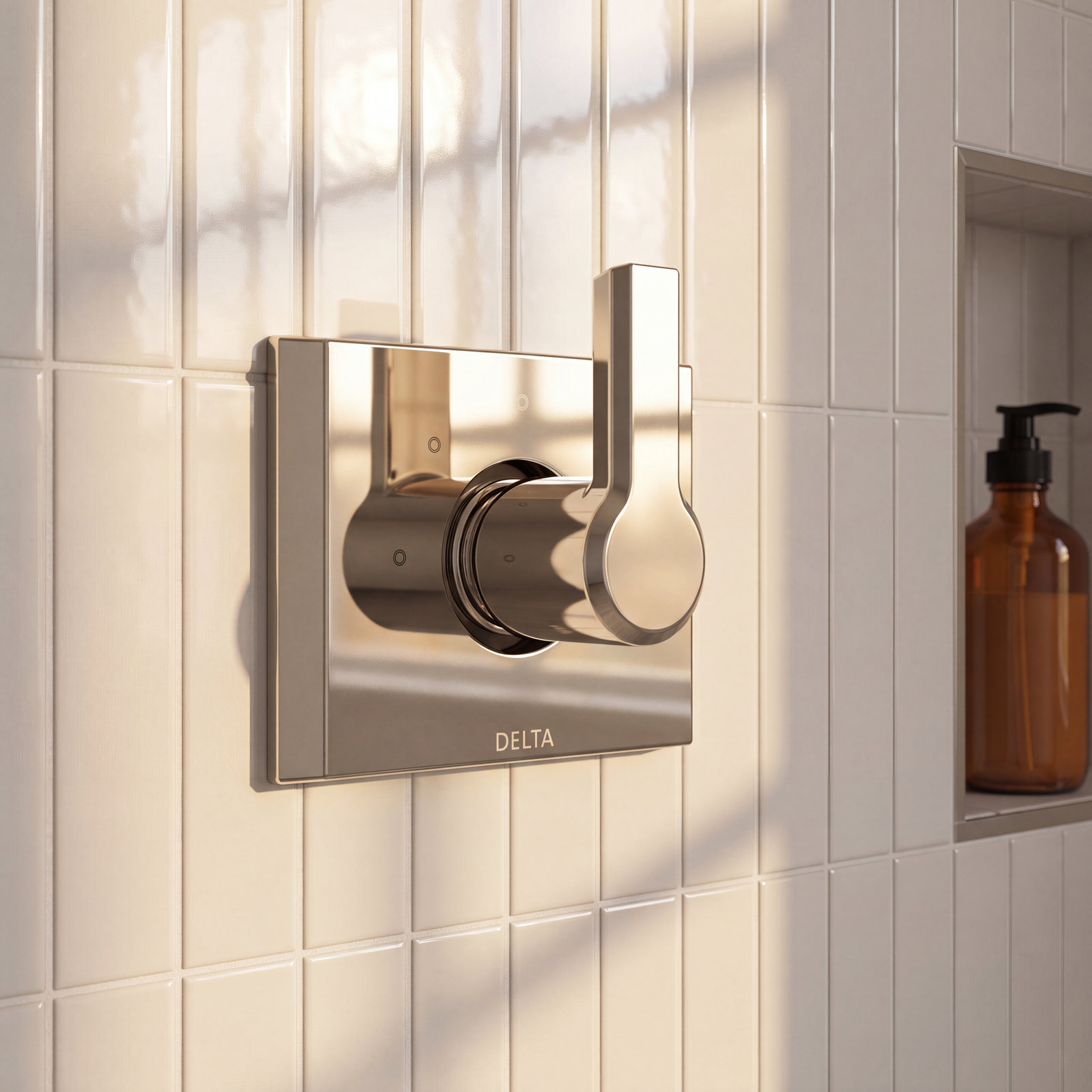 Pivotal Shower Wall Trim, Lumicoat Polished Nickel