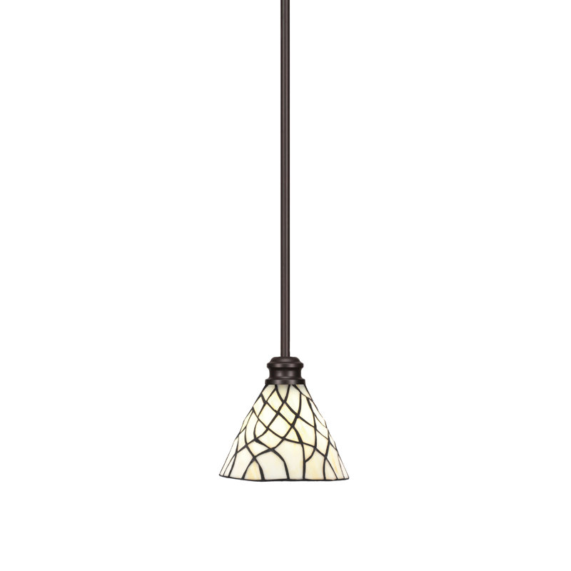 Mini-luminaire suspendu suspendu à la tige Edge avec finition en verre espresso 7 po Sandhill