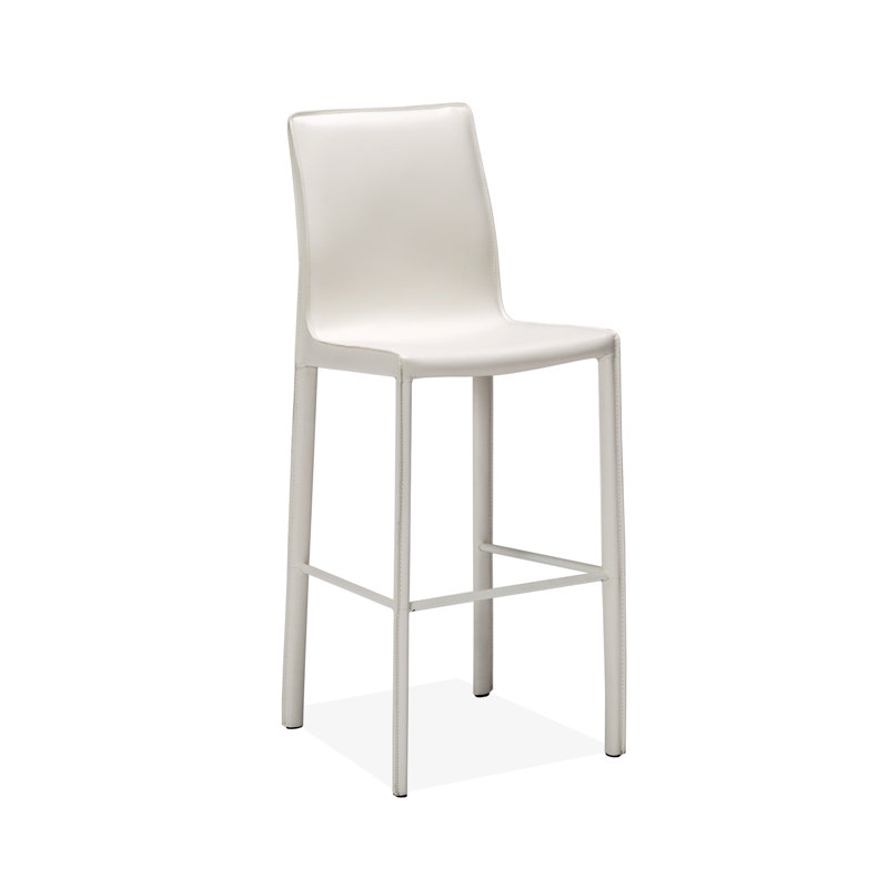 Jada Upholstered Stool with Metal Frame, Sand, Counter Stool (26" Seat Height)