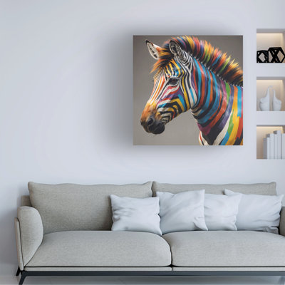 Bolog Ben Heine Colorful Zebra 1 Canvas Art
