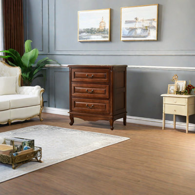 Commode d'appoint en bois d'hévéa style Simple