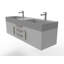 Ensemble de meuble-lavabo double mural 60 po Russett-240086608-240086623-263340073