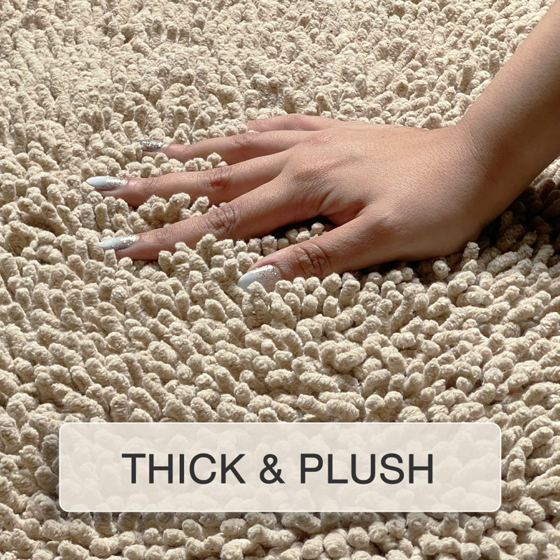 Virginio Non-Slip Bath Rug, Beige
