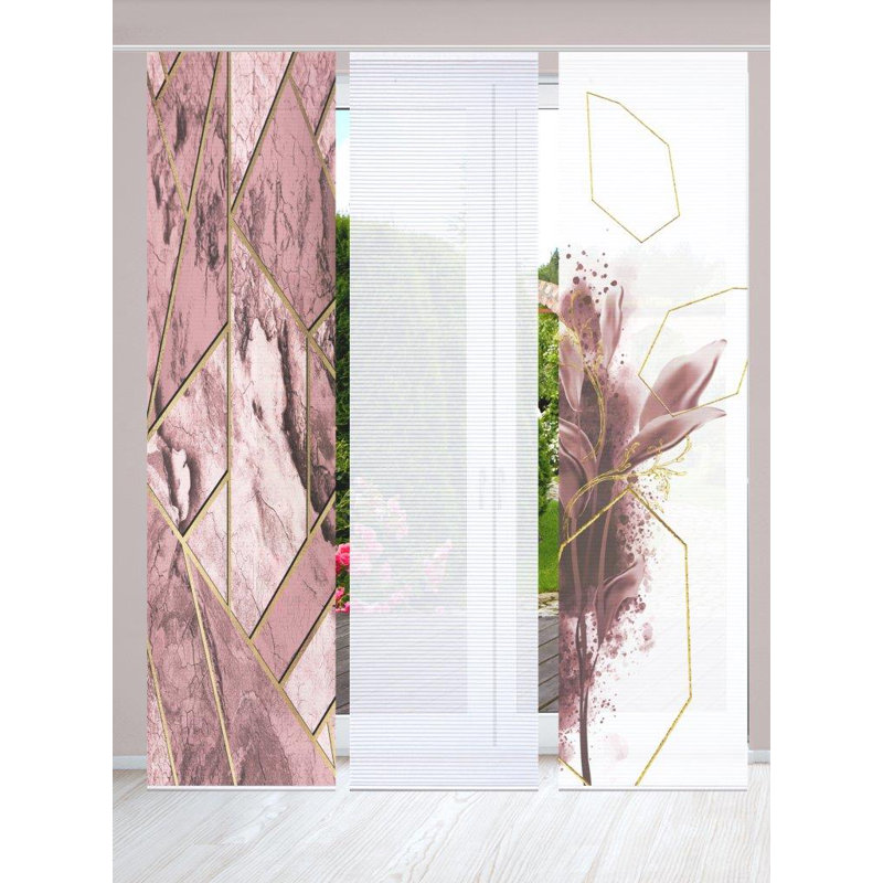 Semi Sheer Sliding Panel, in Grey