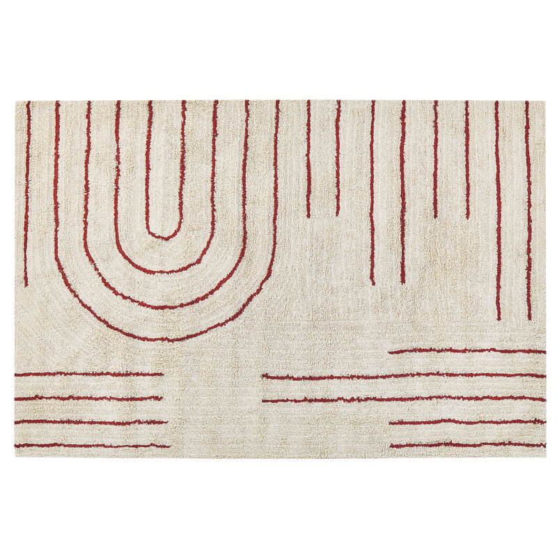 Pindall Geometric Cotton Area Rug, Rectangle 140cm x 200cm