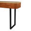 Table d'entrée en bois, console avec rangement, table étroite avec pieds en métal pour le hall d'entrée, salon-123778497