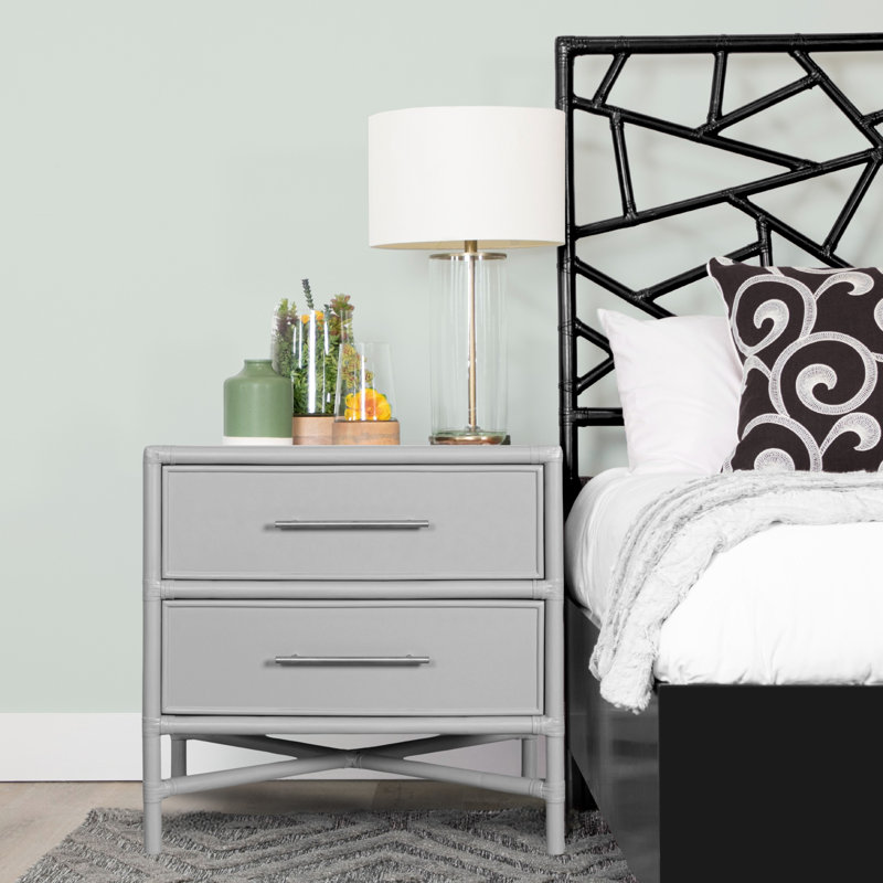 Venice 2 - Drawer Nightstand, Light Gray
