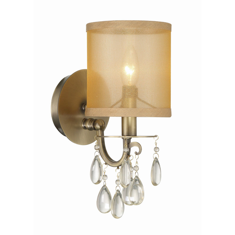 Walser 1 - Light Candle Wall Light, Antique Brass