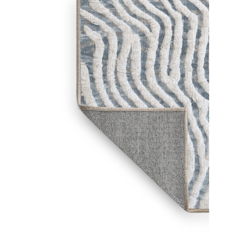 Machine Washable Beige Area Rug, Round 3'