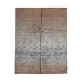 Hand-Knotted High-Quality Black and Rust Area Rug