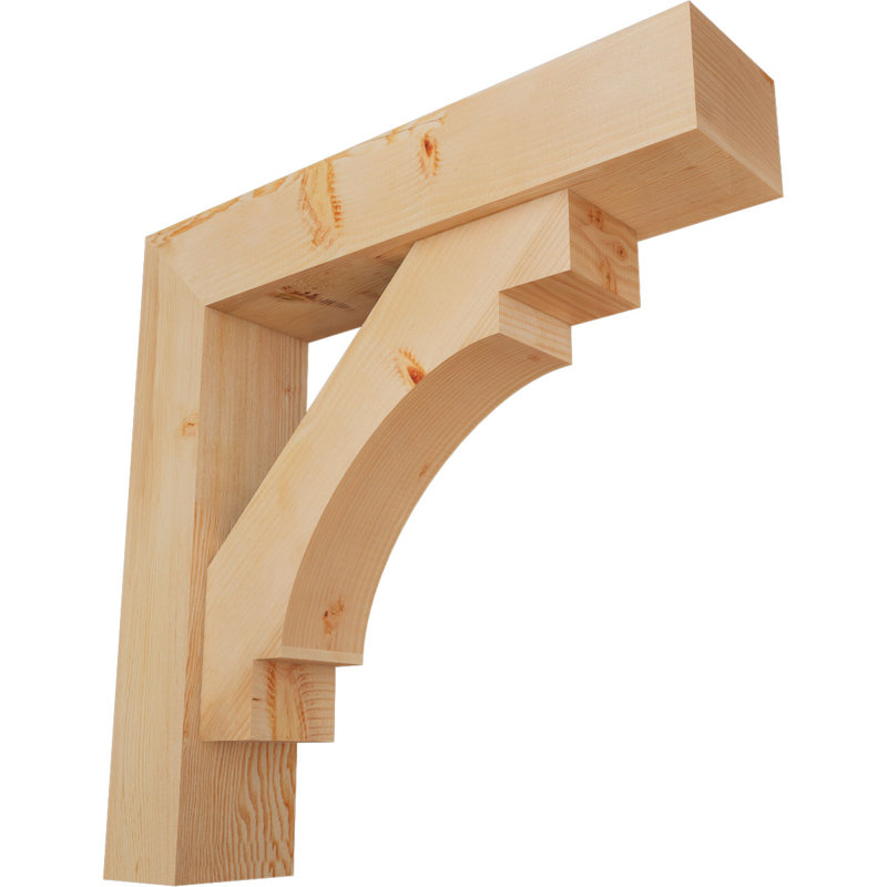 Support Merced Block avec support décalé, 34 x 34, Sapin Douglas de l 7 1/2 (lisse)