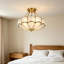 Abat-jour lustre rétro, abat-jour plafonnier encastré rétro 4 lumières, abat-jour luminaire suspendu doré pour couloir de chambre à manger de style campagnard