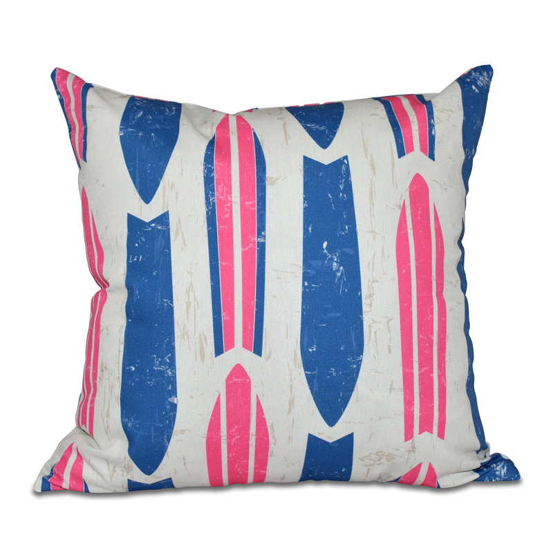 Housse de coussin et insert Surf, Sand & Sea Square, H 16 po x l 16 po, Rose