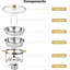 4pcs Chafing Dish for Buffet Set Catering Food Warmer 5QT Round Chafing Dishes