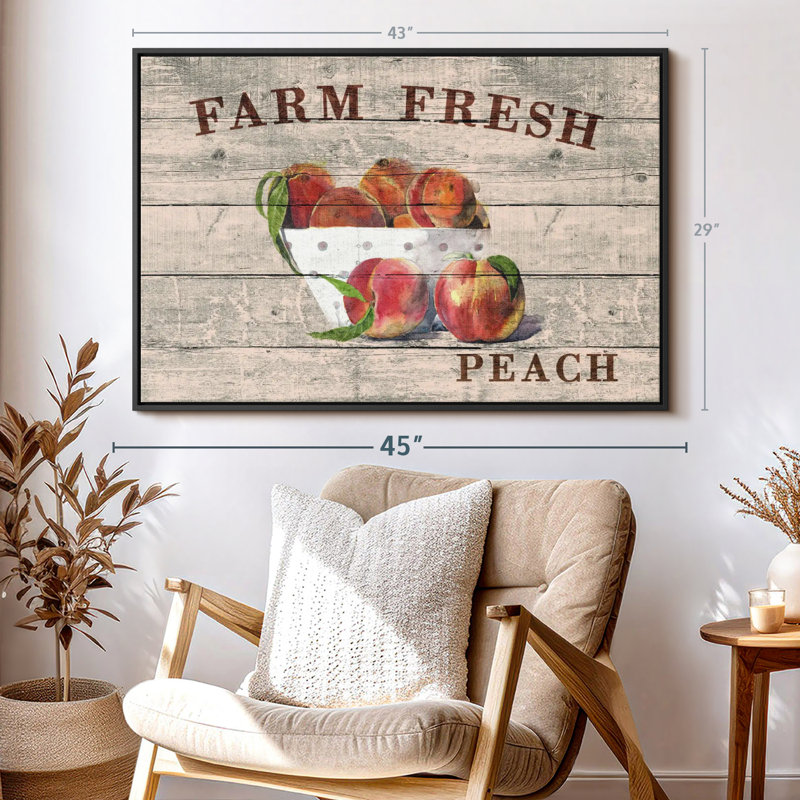 «Fresh Peach Wall Art», H 29 po x l 43 po