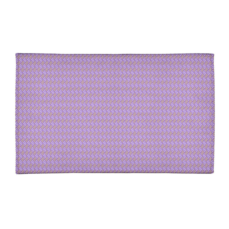 Tapis bleu à rayures losanges, Rectangle 2 pi x 3 pi