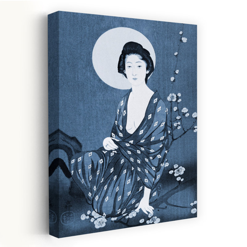 Art mural rétro japonais japonais, H 36 po x l 24 po