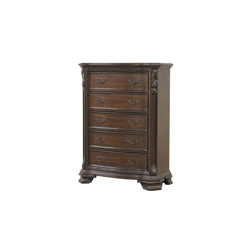 Bharata 5 - Drawer Chest Dark Walnut