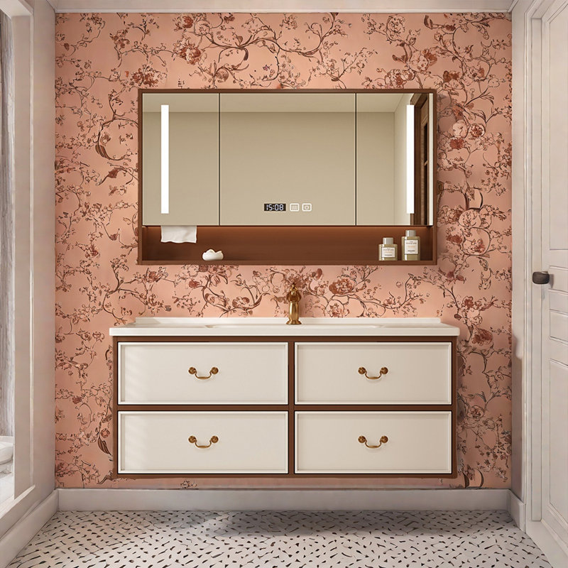 Armoire de salle de bain rétro de style chinois