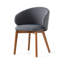 Tuka Upholstered Armchair with Wooden Frame-1131327081-1188789868