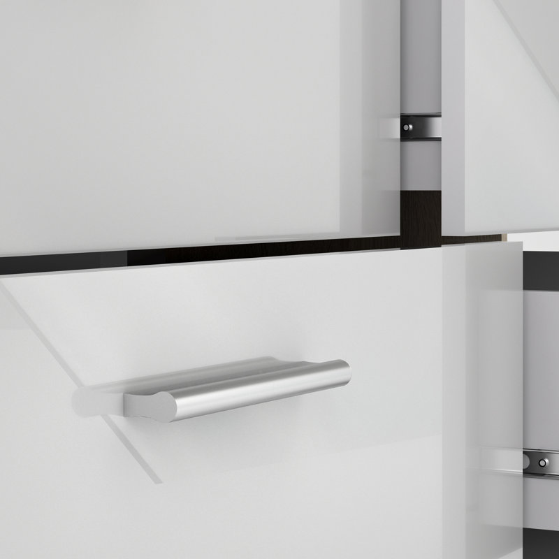 Gianna 8 Drawer 55.12" W Double Dresser, White