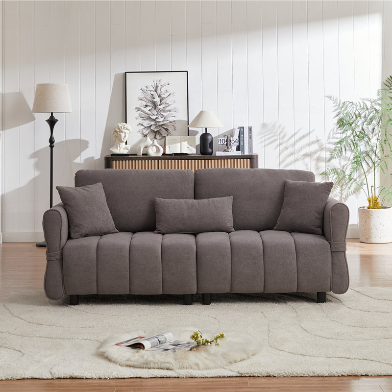 Canapé en chenille de 80 po, Gris