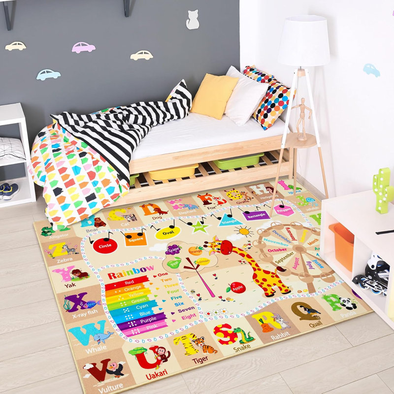 Tapis pour enfants avec motifs d'animaux ABC