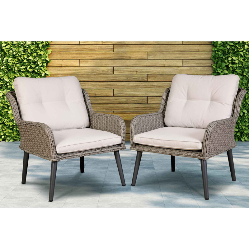 Delyn Patio Dining Side Chair with Cushion