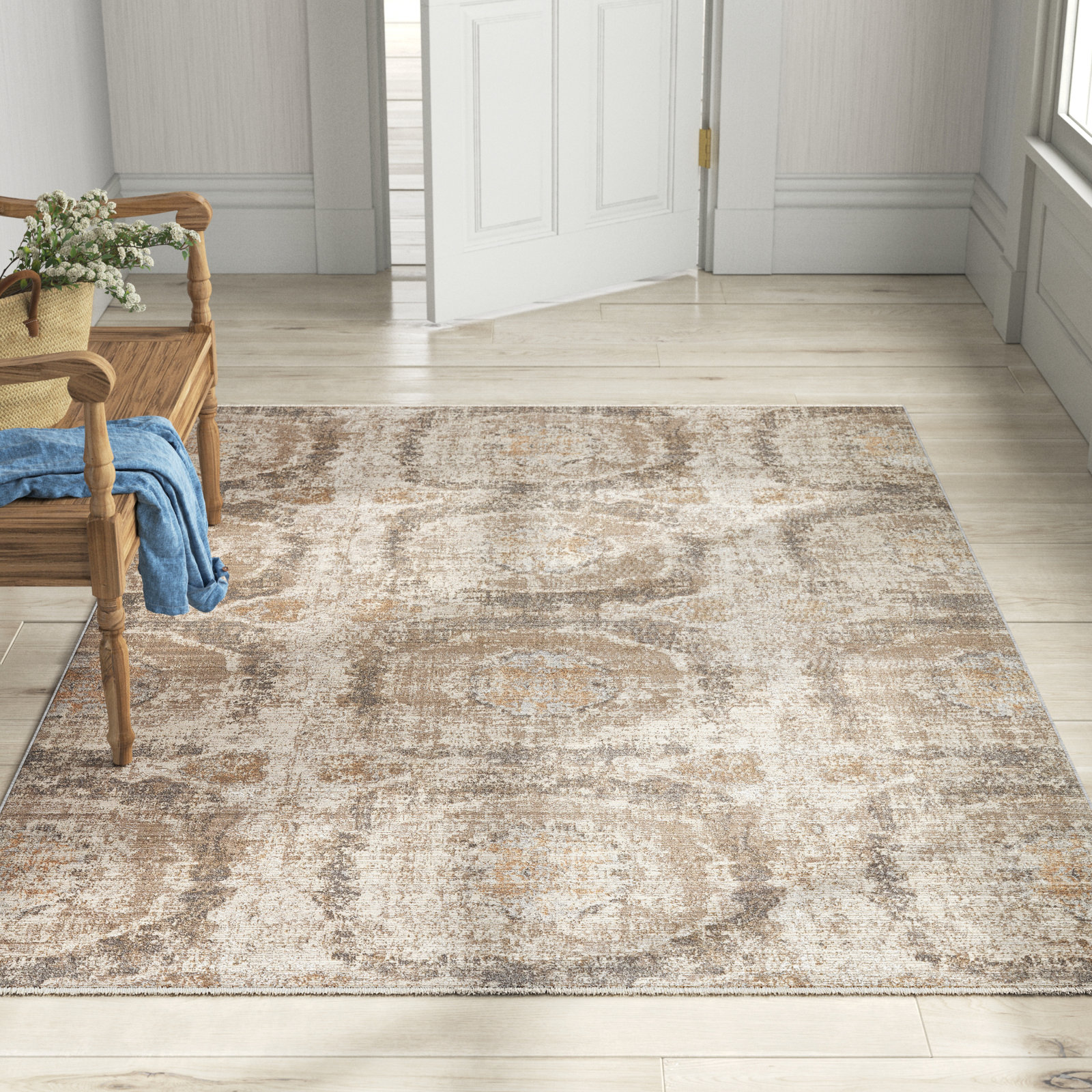 Tatiana Gray Rug, Rectangle 5'3" x 7'6"