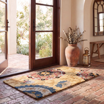 Tapis floral en laine touffeté à la main Taifa