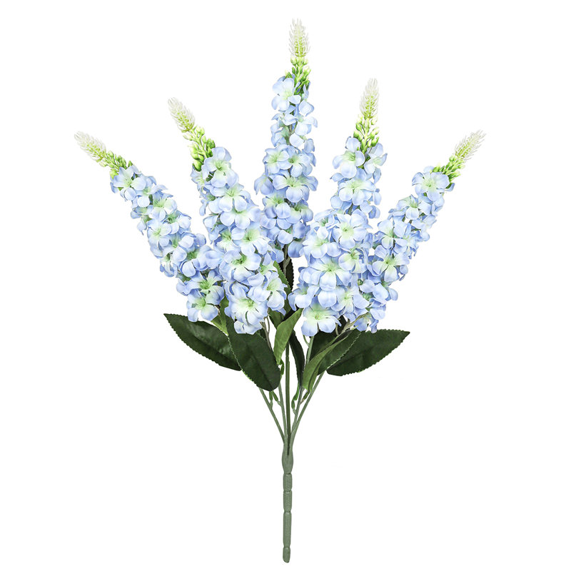 Bouquet de tiges de fleurs artificielles, Bleu