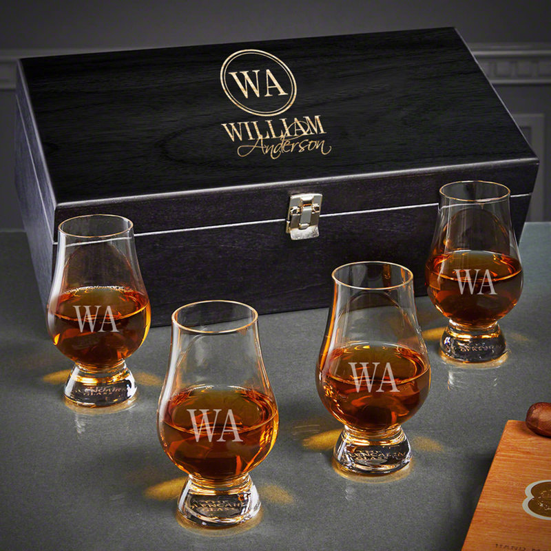 Ensemble de boîtes à lunettes personnalisées Glencairn Hancock, Oui