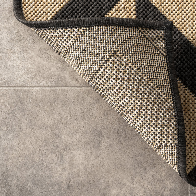 Tapis intérieur / extérieur gris anthracite Halesowen, Rectangle 9 pi 6 po x 12 pi