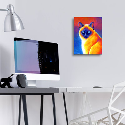 " Colorful Siamese Cat " by Rebecca Wang Art