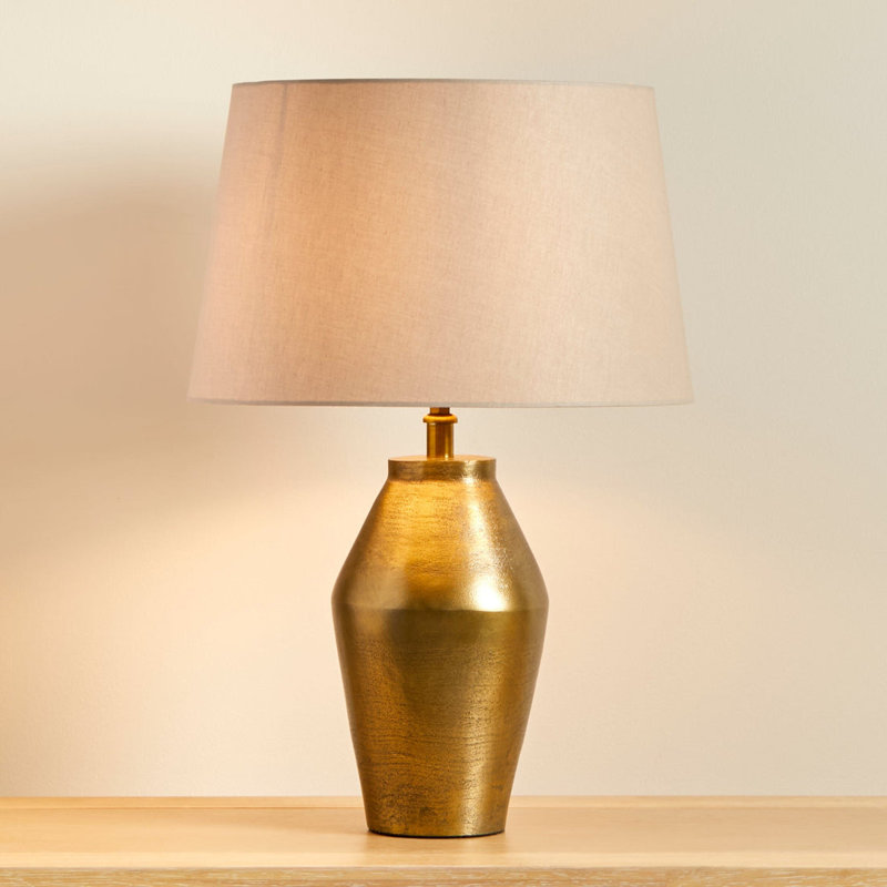 Bettyanne cotton round lamp shade, Taupe